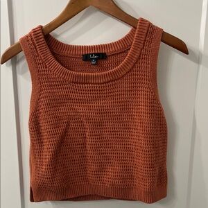 Lulu's Terracotta Knit Sleeveless Top